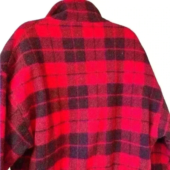 WOOLRICH 🐑 Vintage Plaid Bomber Jacket ❤️🖤❤️🖤 - Picture 8 of 15